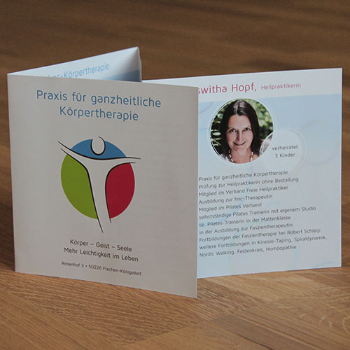 Ein Flyer für Körper, Geist und Seele